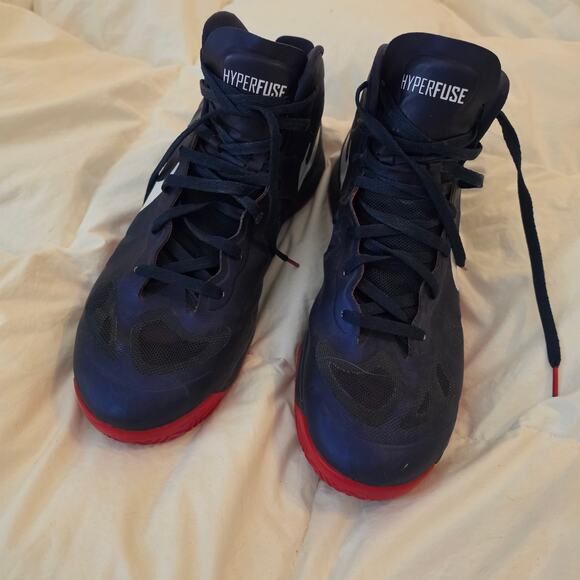 Nike Zoom Hyperfuse 2012 Olympic Basketball Shoes Mens 13 Obsidian Red